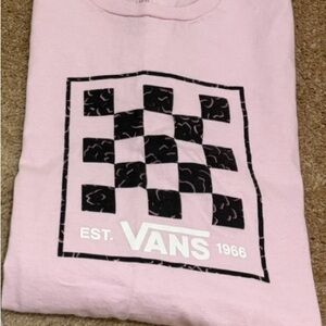 Vans Men’s Light Pink Checkered T-Shirt